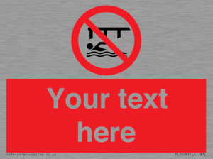 Custom Do not swim in the vicinity of piers